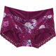 Caitian underwear ແມ່ຍິງດອກ fairy mid-waist 2563 high-waist PE2565 flat-foot modal cotton lace authentic