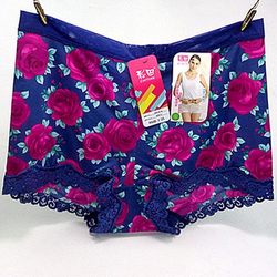 Caitian underwear ແມ່ຍິງກາງແອວ 30909 ສູງແອວ 30911 boxer four-corner lace edge ice silk silk pants safety for women anti-exposure