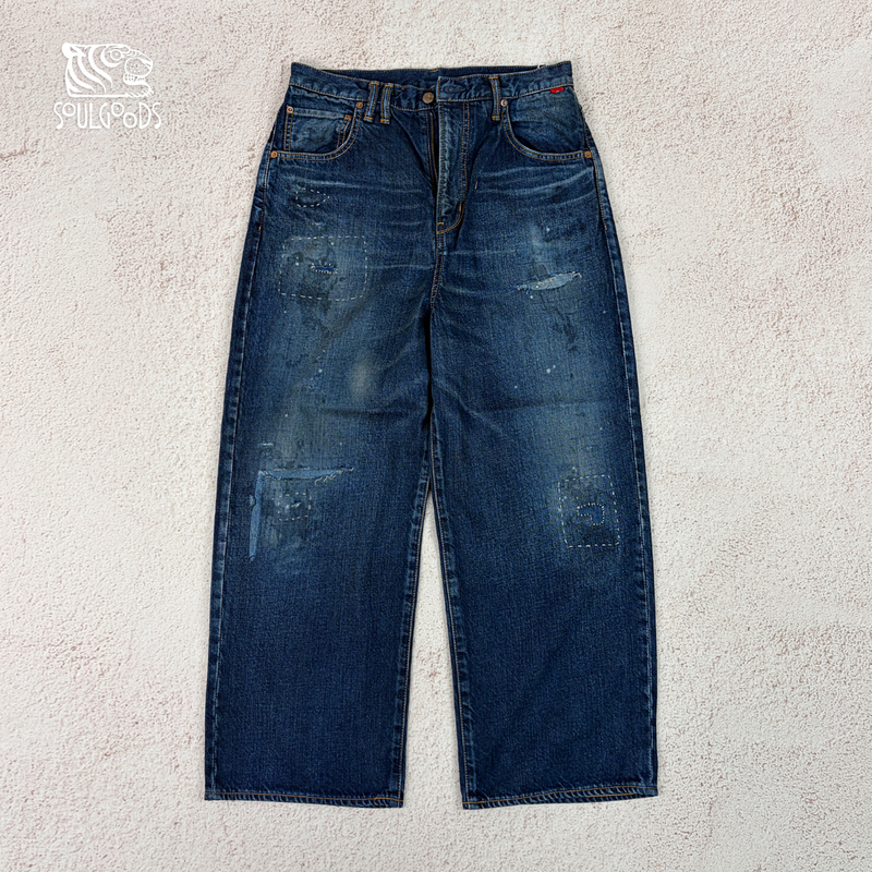 In Stock Anachronorm Remaked Wide 5P Denim Pant Loose Casual Jeans 26Fw In Stock Anachronorm Remaked Wide 5P Denim Pant Loose Casual Jeans 26Fw