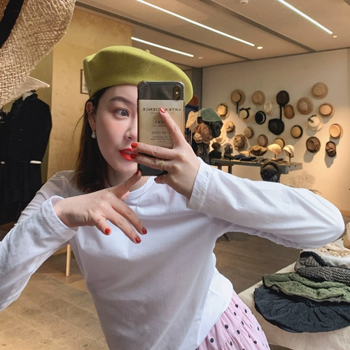 Футболка, весенний белый лонгслив, цветная рубашка, круглый воротник