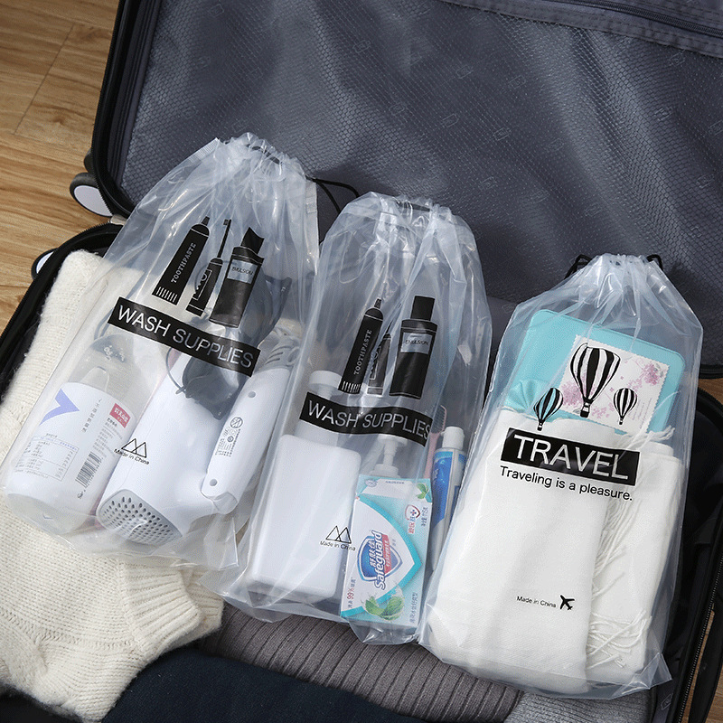 Transparent travel waterproof storage bag Corset pocket shoes storage bag travel portable pocket clothing underwear bag