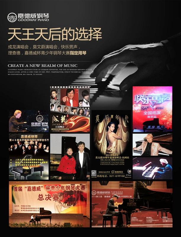 Jiadewei GP23 Platinum Queen Chính hãng New Grand Piano Professional Chơi cao cấp 166 Piano lớn cảnh tượng