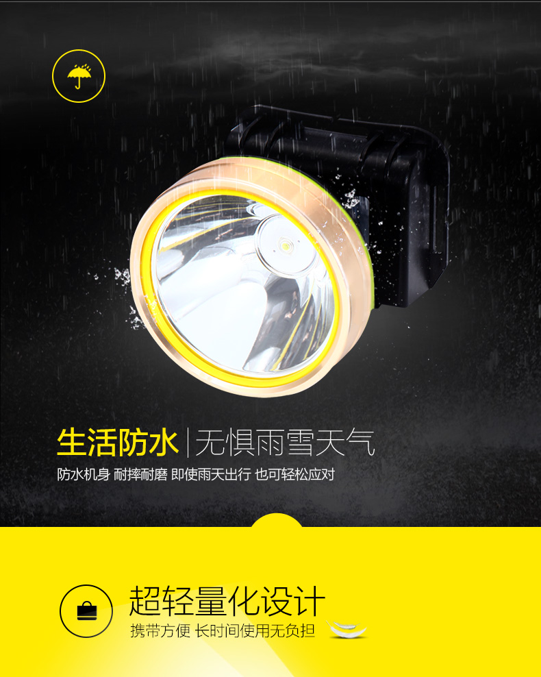 Windy mạnh đèn pha LED đầu kim loại tầm xa sạc câu cá đêm chiếu sáng ngoài trời thợ mỏ đầu của mặc đèn pin đèn pin điện quang