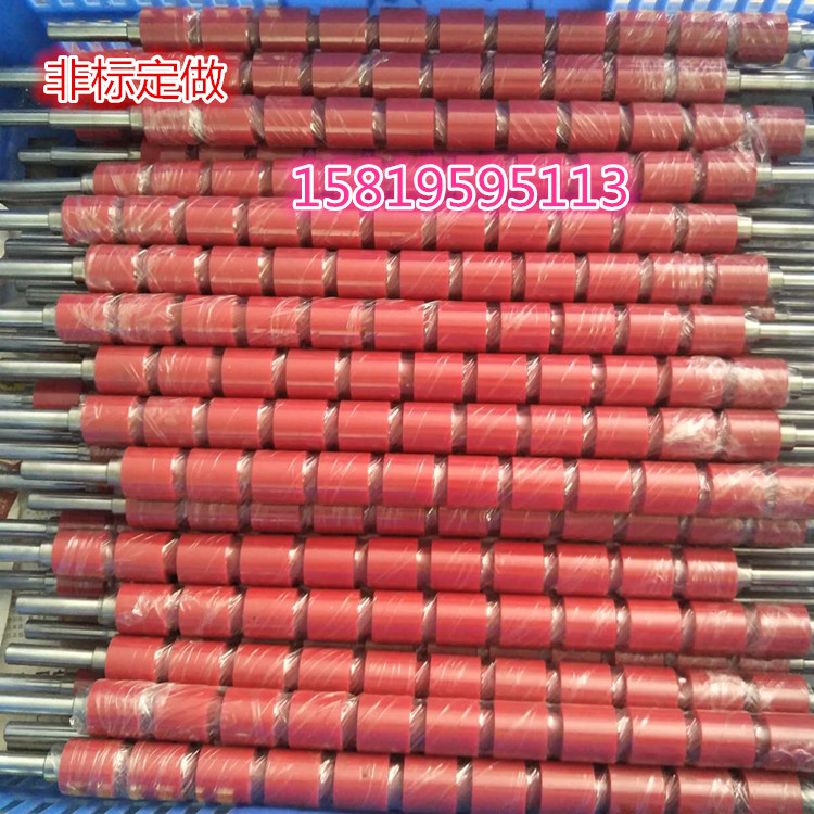 Customized rubber roller polyurethane PU silicone roller rubber roller bearing wear rubber-resistant rubber without power roller old refurbishment