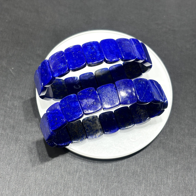 Natural Raw Lapis Lazuli Rectangular Bracelet DIY Original Crystal Jewelry Gift for Men