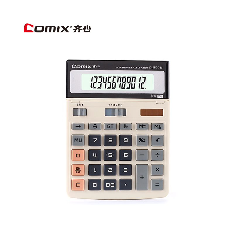 ZiHeart C-1200H computer 12 large screen solar office business type finance calculator stationery