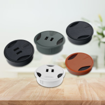 Office desk desktop round threading hole with USB charging 8060 threading hole cover Computer desk wire line hole cover