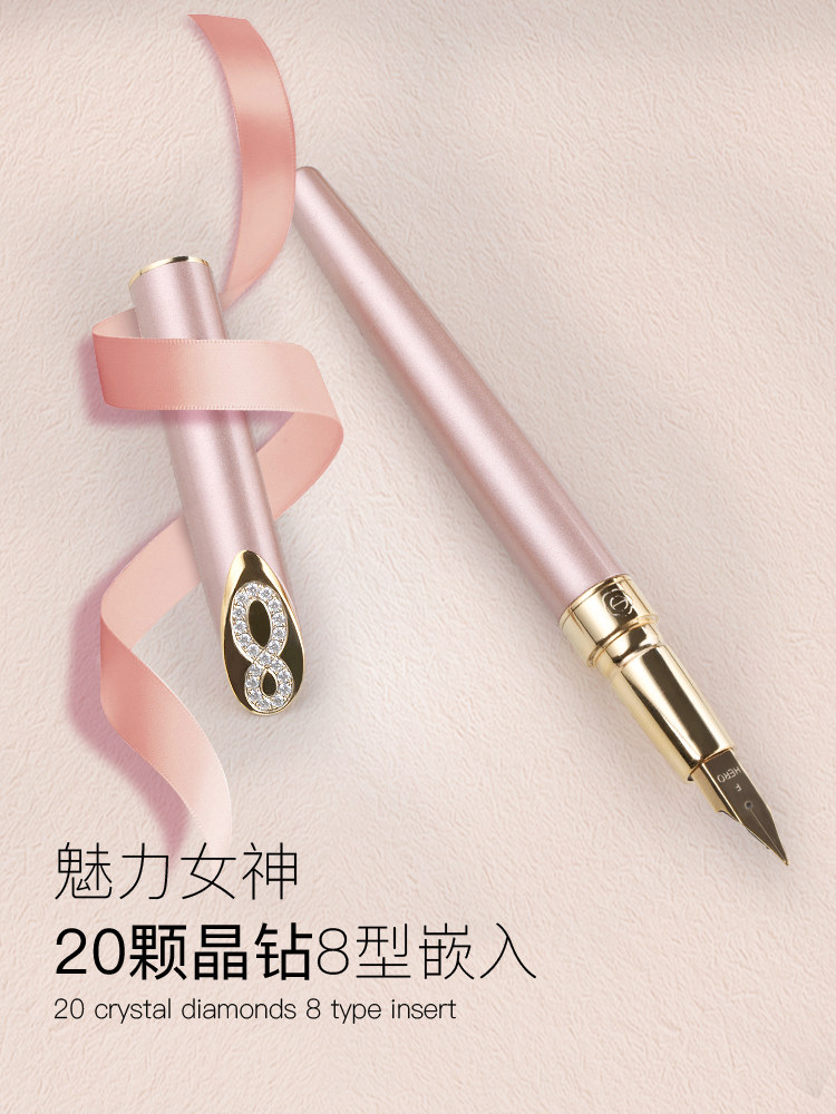 Hero card pen HS205 upscale gift box dress girl with small fairy special gift giving gifts girl writing ink pen student practice character gift pen goddess pen official special sale shop