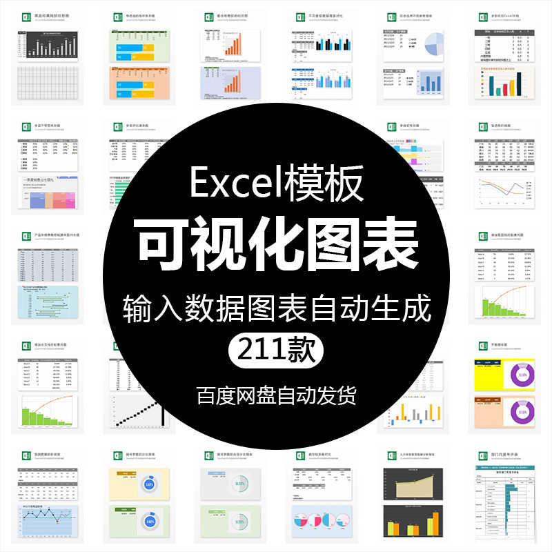 M600可视化图表素材excel模板办公表格数据自动生成提高效率21