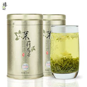 臻尖特级 毛峰茶叶  浓香茉莉花茶2罐*128g