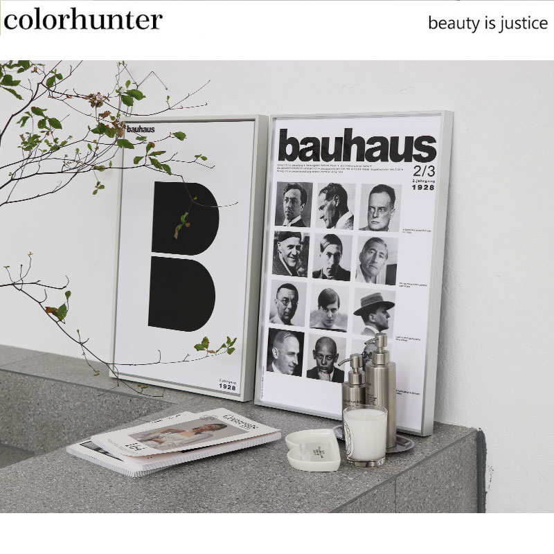 bauhaus modern decoration painting ins small crowning retro hangar painting Living room Bedroom Studio Character Photography Decoration Painting 