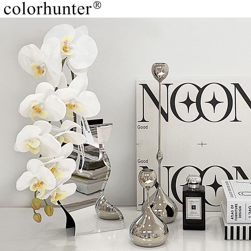 ins high quality phalaenopsis simulation flower white single living room decoration flower arrangement fake flower light luxury decoration flower