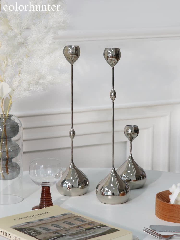 colorhunter silver drop candlestick fittings in air ambient living room bedroom soft luxury decoration