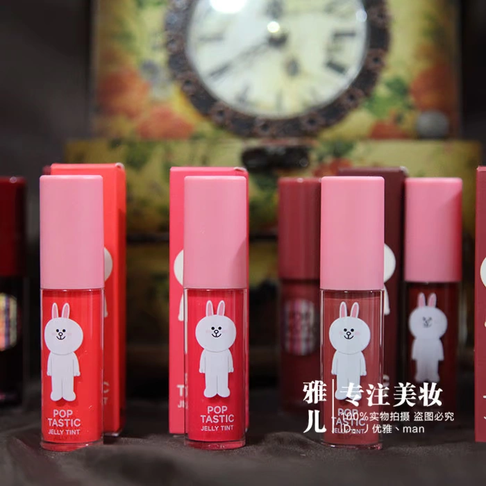 Phiên bản giới hạn Hàn Quốc missha bí ẩn dòng vẫn yêu thỏ Peng Kani lip lip lip lip glaze lip color dy lip dưỡng ẩm - Son bóng / Liquid Rouge