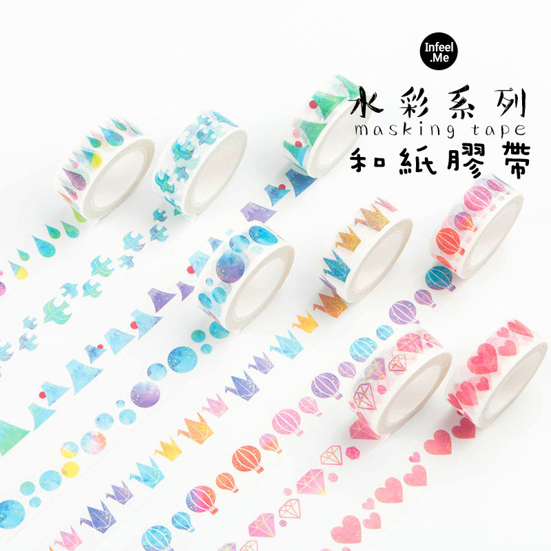 Washi tape Washi hand-tear seamless hand account tape color hand account lace DIY decorative sticker color tape