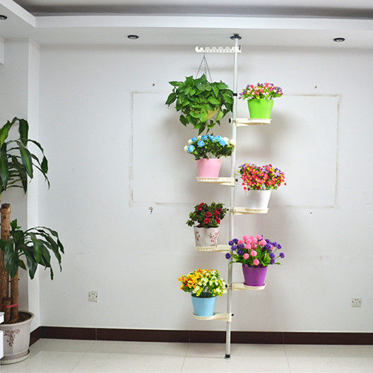 Fleshy flower rack Indoor top simple flower rack Multi-layer multi-function balcony bay window living room gold Ge flower rack