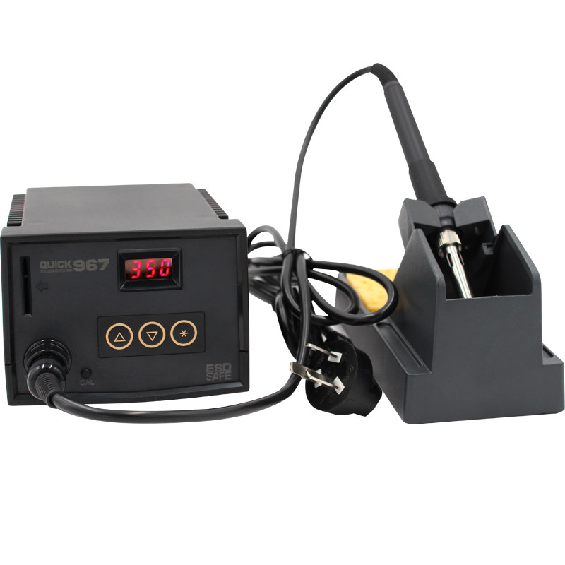 QUICK 967E microcomputer temperature control digital display soldering station original QUICK lead-free ceramic core soldering iron 60W