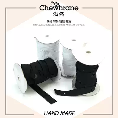 Clothes dark buckle with cloth strip edging Children and babies invisible plastic resin four-in-one buckle Small buckle Snap buckle Mother-child buckle