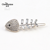 Shallow Japanese cute fish bone edge clip girl hairclip female Korean side bangs clip BBIN small and exquisite