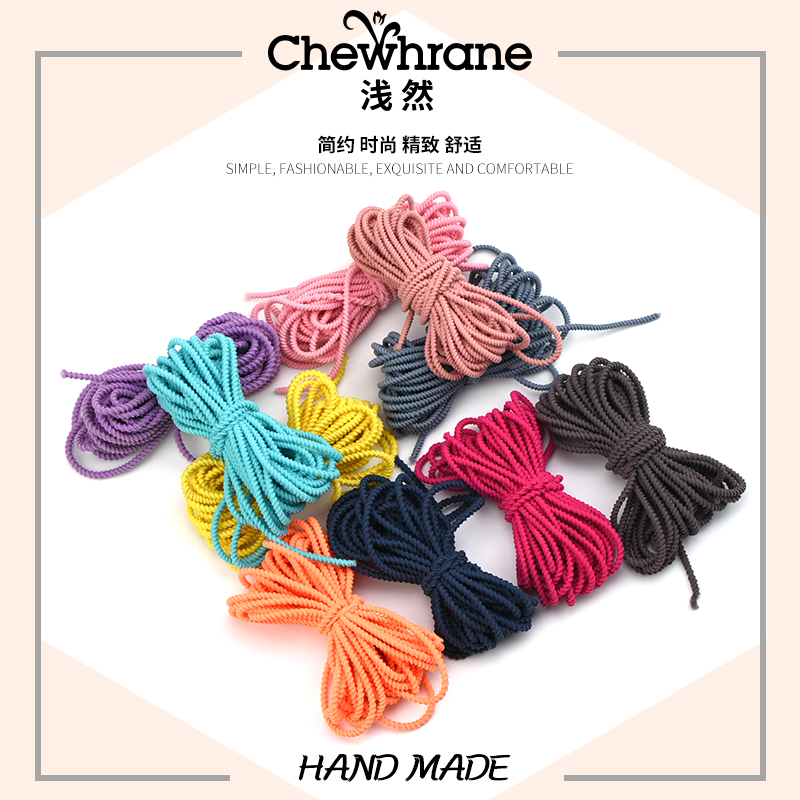Color elastic band Hair Ring Material Rubber Band Handmade Diy Hair Circles Fine Accessories Oak Gluten Round Elastic Rope Hair Accessories
