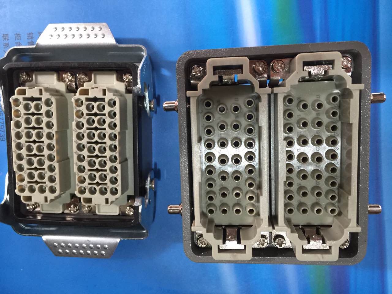 Heavy-duty connector hot runner connector 64 core double inner core rectangular air plug HDC-HEE-064