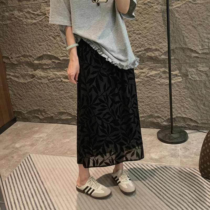 Korean Dongdaemun Summer New Style Casual and Elegant High-End Fashion Versatile Design Loose Commuter Skirt