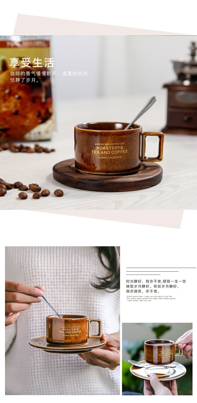 Tiếng Anh buổi chiều teacup xương Trung Quốc cốc cà phê nhỏ châu Âu với bộ bát đĩa hộ gia đình mèo cà phê bộ gốm - Cà phê bình pha cold brew