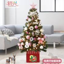 Golden Christmas tree for home use 1 5 meters 1 2 1 8 2 1 2 4 internet celebrity package glowing red Christmas decoration