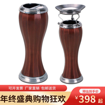 Small waist ash Cup hotel elevator entrance half open trash can Club high-grade decorative stainless steel antique copper