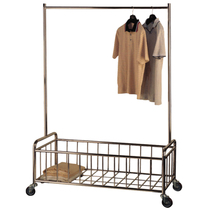  Hotel stainless steel clothes delivery car VIP room hanging rod clothes delivery car Mobile clothes delivery car hanger car Hotel hanging rod type