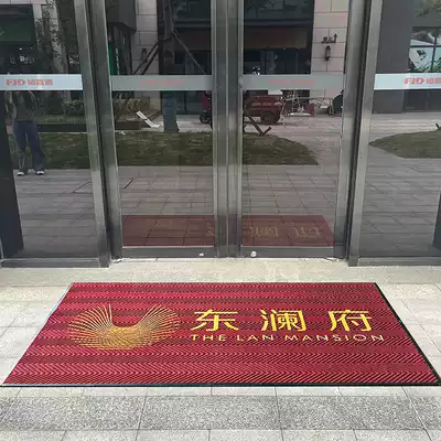 Tire pattern carpet entrance Hotel entrance floor mat Commercial doormat custom logo shopping mall absorbent non-slip floor mat