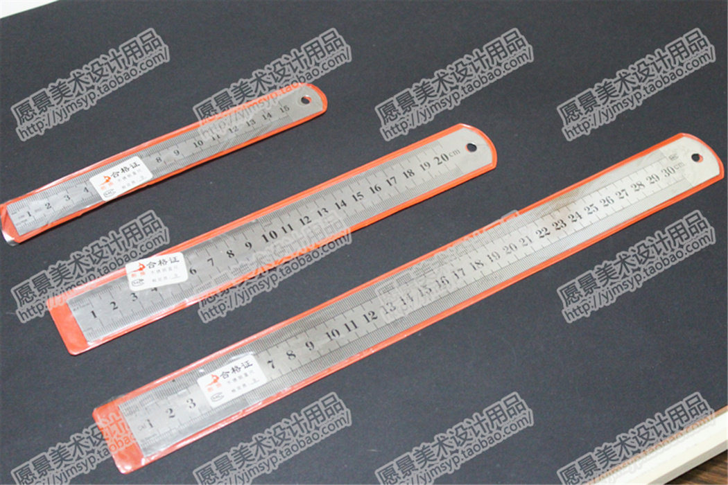 Sword fish plate steel ruler stainless steel bifacial scale steel ruler 15cm 20cm 30cm 30cm types of specifications optional