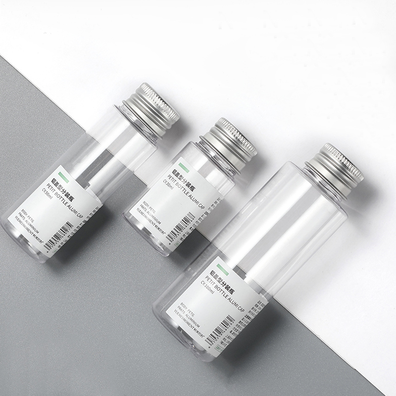 PETG aluminum cap type sub-bottle Toner lotion Cosmetic Shampoo lotion Travel portable inner plug empty bottle