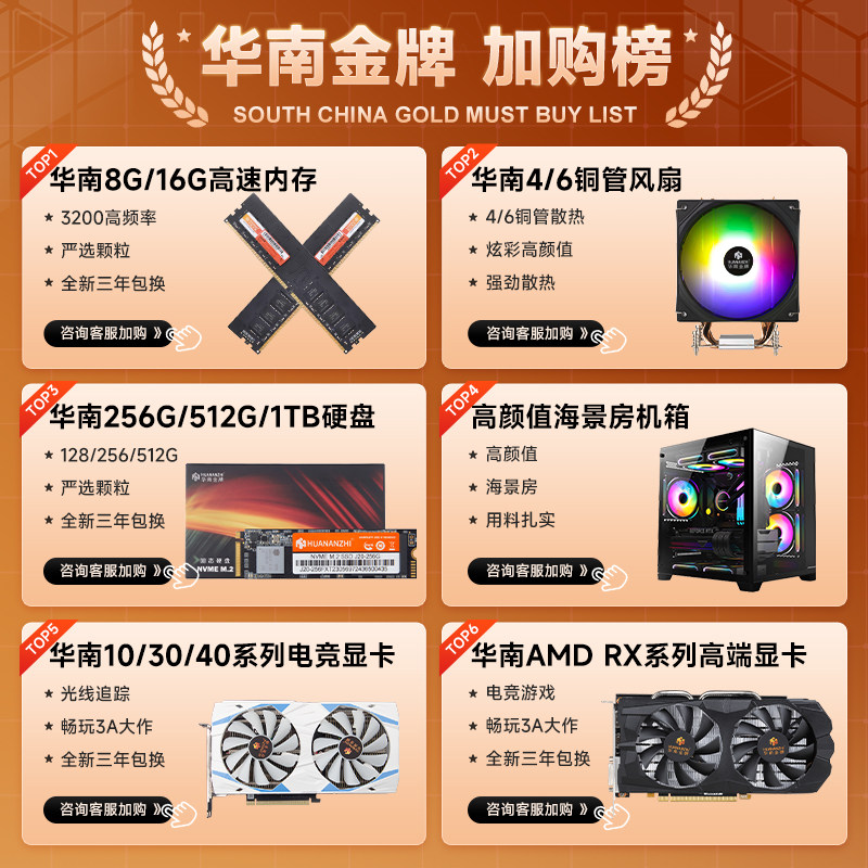 South China Gold Medal X99 Motherboard Cpu Set Gaming Computer Host Xeon E5 2666 2696V3 2680V4