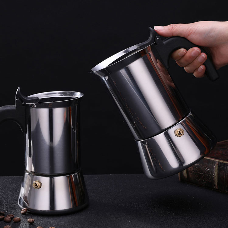 Seiko thickened 304 stainless steel coffee pot Italian Mocha pot French press pot Hand-brewed coffee pot filter concentration