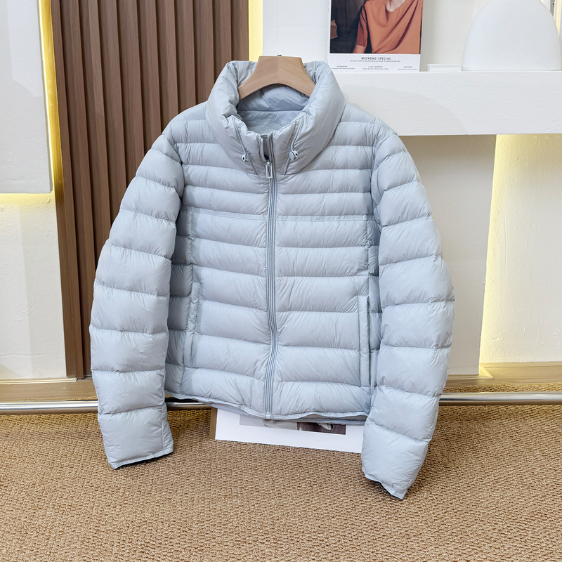 2026 New Style Ribbed down Jacket, Warm and Versatile Korean-Style Lightweight Stand Collar 95% White Duck down Women's Winter Simple Jacket 2026 New Style Ribbed down Jacket, Warm and Versatile Korean-Style Lightweight Stand Collar 95% White Duck down Women's Winter Simple Jacket