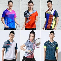 Summer new badminton suit suit mens and womens short-sleeved quick-drying air-permeable custom group purchase sportswear shorts short skirt