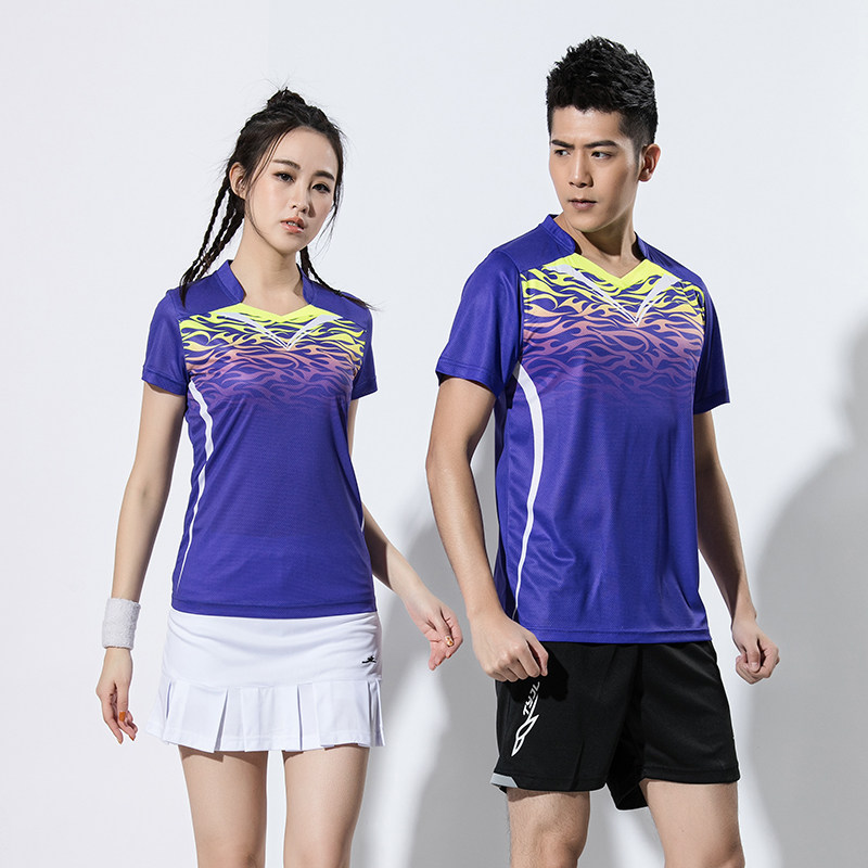 Badminton suit match sportswear men and women skirts table tennis short sleeves short sleeve shorts tops shopping