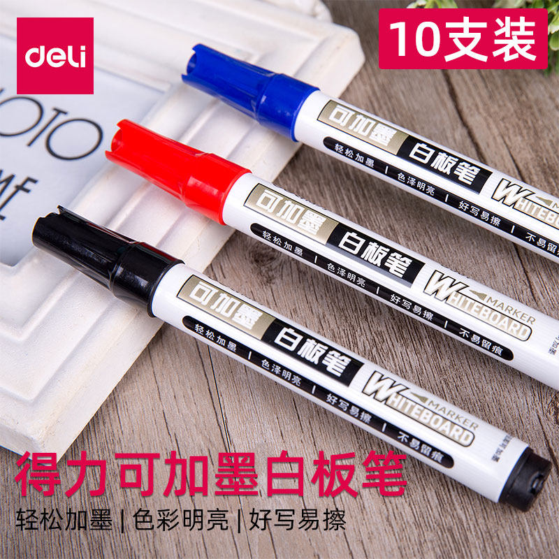 CALI S507은 잉크 화이트 보드 펜 블랙 워터 기반 마킹 가능 어린이 블랙 보드 페인팅 보드 작문 보드 흰색 금지 마크 워터 펜 용량이 큰 파란색 및 빨간색 잉크 교사를 지우기 쉬운