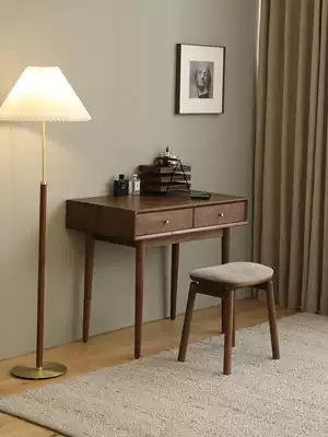 MIKO dressing table Black walnut Japanese-style Nordic modern small apartment bedroom dressing table ins cherry solid wood table