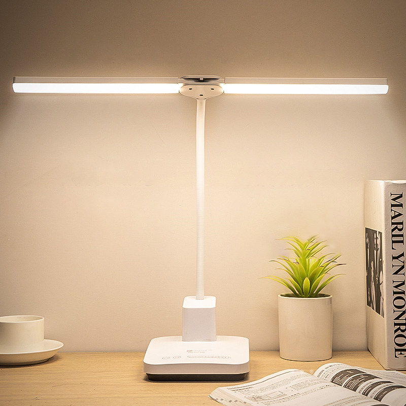 LED eye protection small table lamp college student dormitory charging and plugging dual-use desk foldable writing study special reading lamp