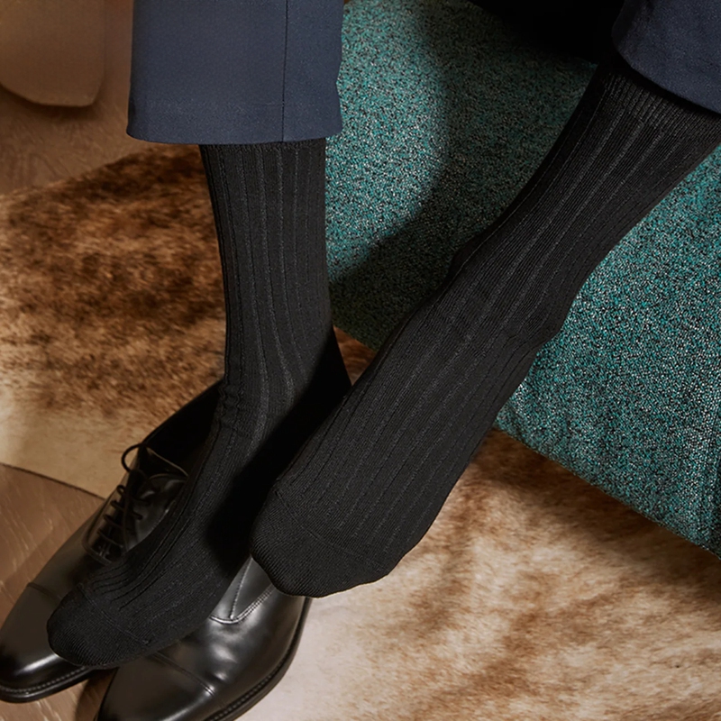 Socks for Men, Suit Socks, Autumn and Winter Formal Wear, Men's Business Gentleman Cotton Socks, Sports Anti-Odor Black Leather Shoe Mid-Length Socks Socks for Men, Suit Socks, Autumn and Winter Formal Wear, Men's Business Gentleman Cotton Socks, Sports Anti-Odor Black Leather Shoe Mid-Length Socks