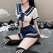 Sexy small chest uniform temptation fun sailor suit Female underwear jk large size college Navy soft sister anchor suit
