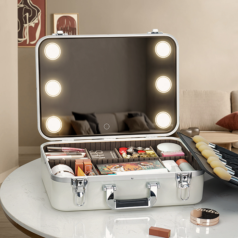 Niceland Lighted Makeup Case, Professional Makeup Artist Large-Capacity Makeup Bag, New High-End Portable Makeup Bag