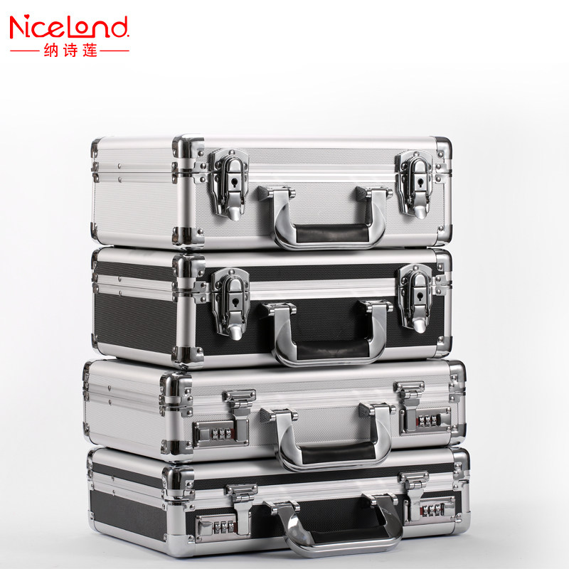 Portable handbag small password 5 gold tool box with lock home file device instrument burglar-proof box