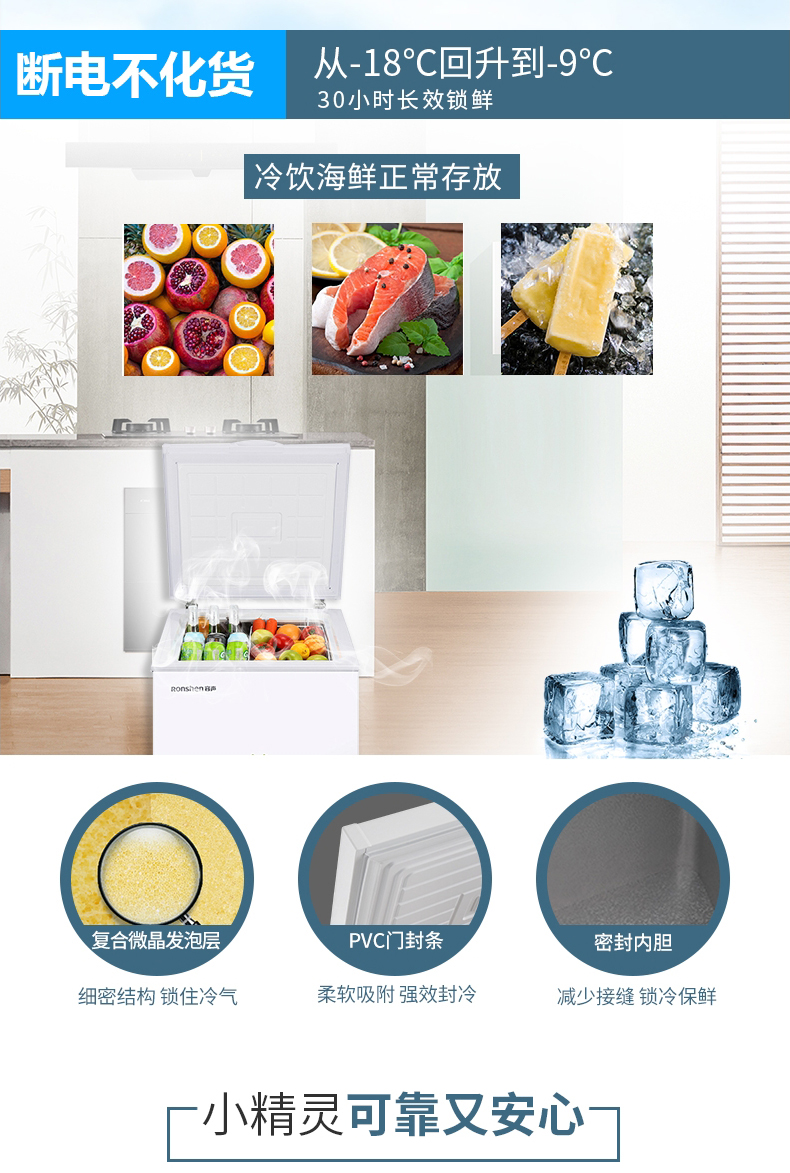Tủ lạnh nhỏ gọn Ronshen / Rongsheng BD / BC-100MB tủ đông cũ giá rẻ