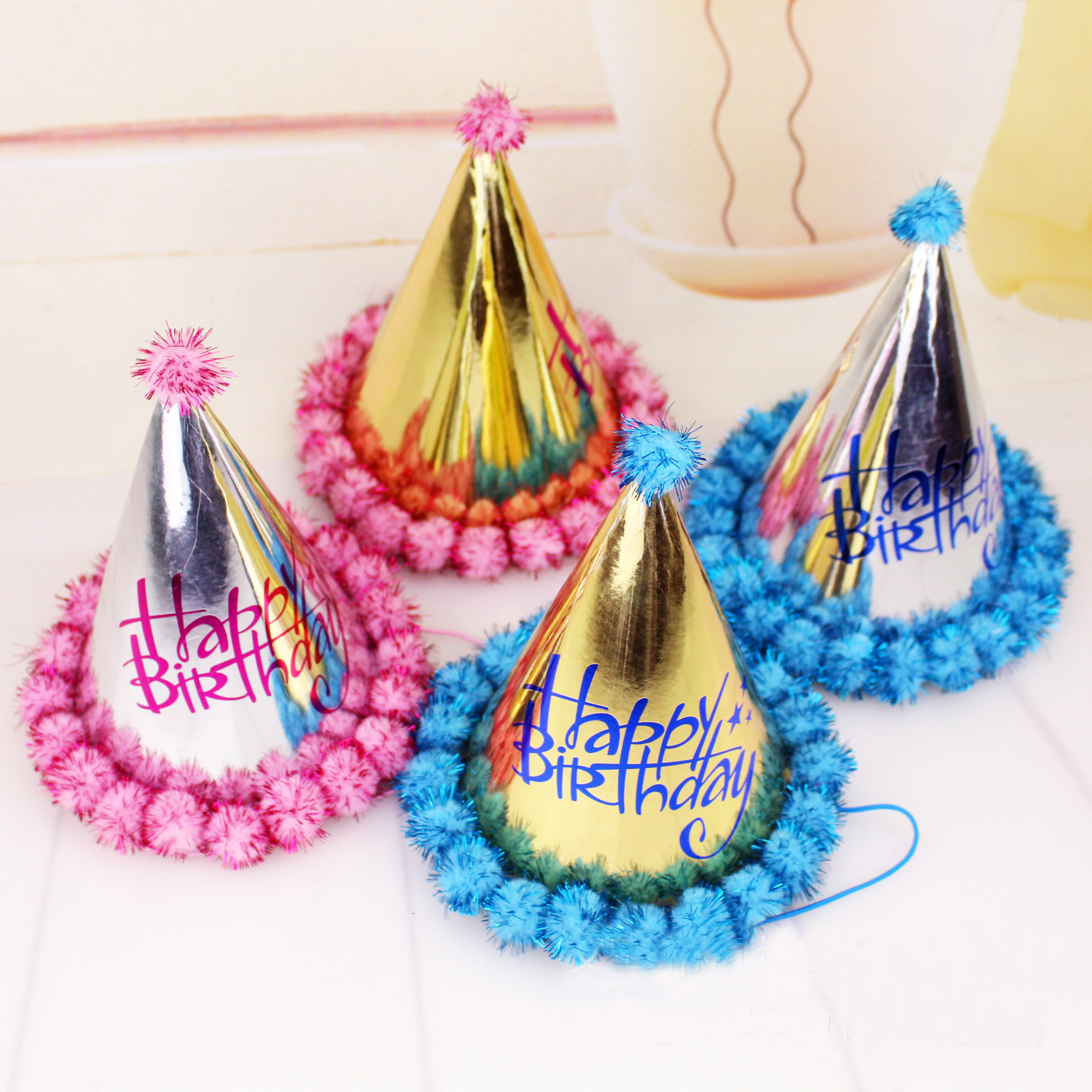 New baby birthday hairball cap children's birthday glasses party weird ...