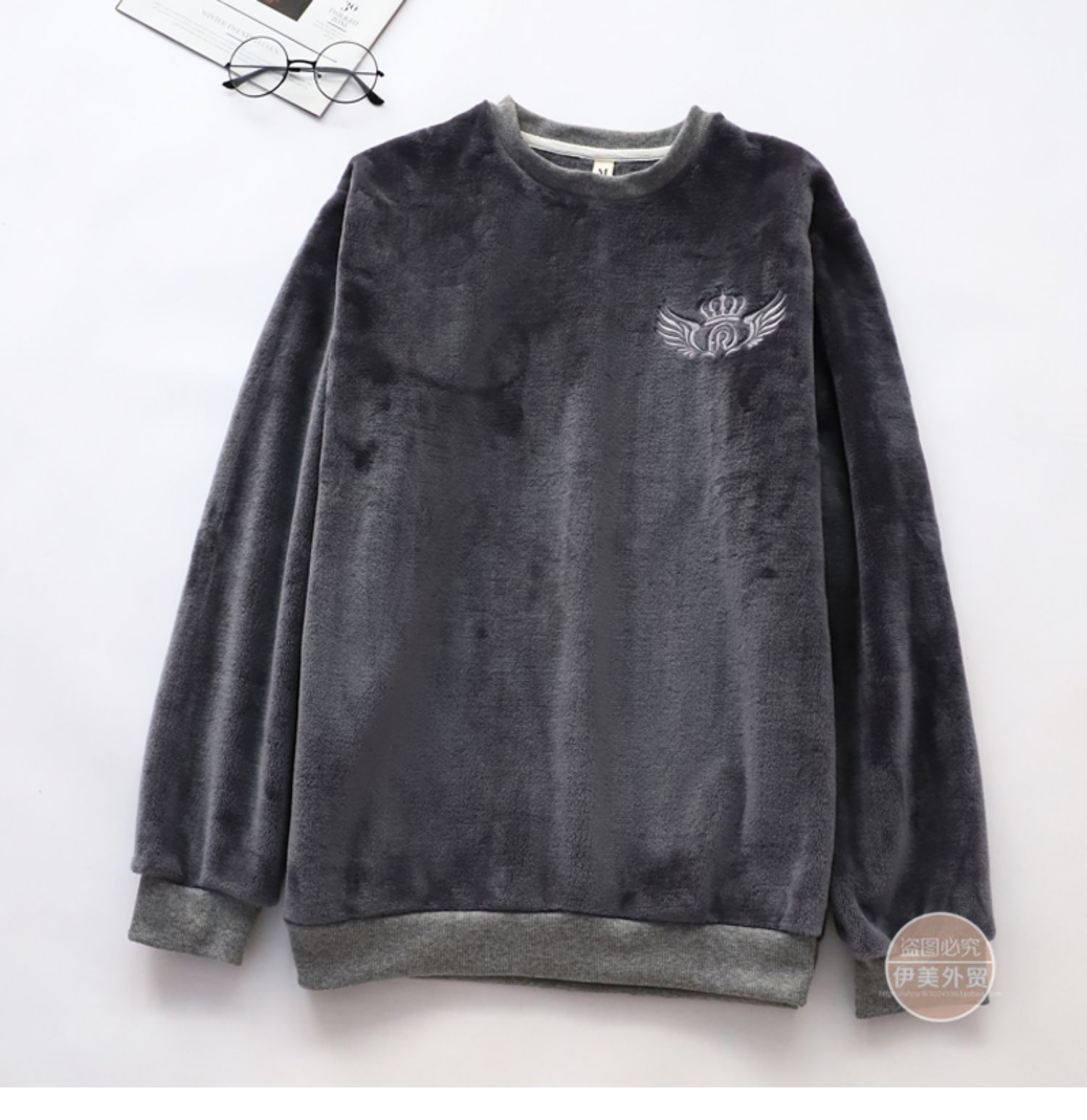 Đồ ngủ nam và nữ mùa thu và mùa đông những người yêu thích flannel áo đơn áo dài tay dịch vụ tại nhà dày áo len san hô ấm bộ đũi nam