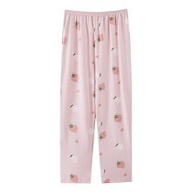 Catman pure cotton pajamas womens bottoming can be worn outside young single-piece trousers autumn and winter pure cotton womens home cotton trousers