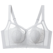 猫人内衣女夏季薄款大胸显小兔耳杯上托收副乳调整型性感分杯文胸
